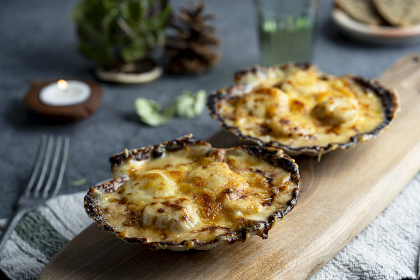 Coquilles Saint Jacques op traditionele wijze in de schelp