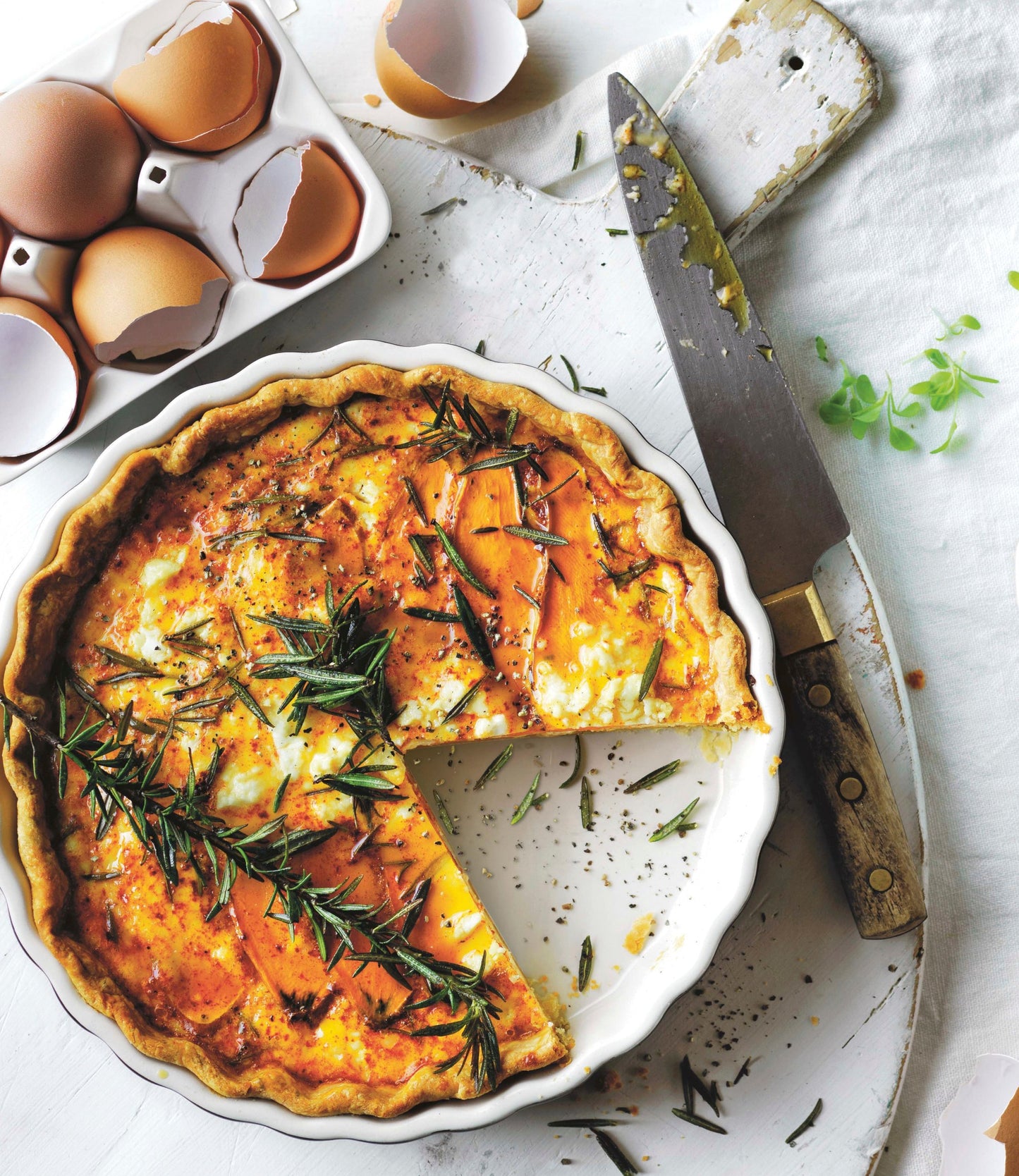 Quiche met aardappel, venkel en rozemarijn