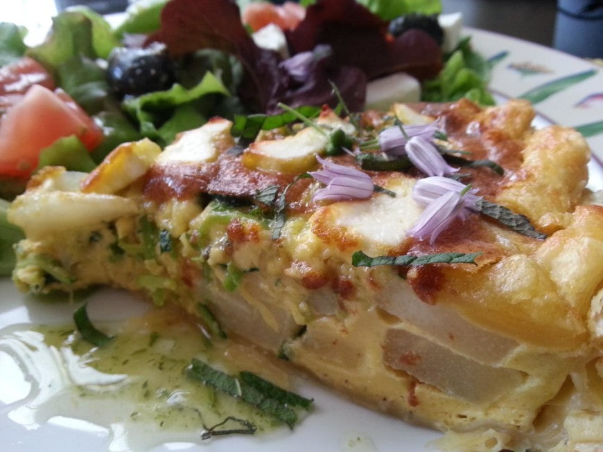 Quiche van de week; met stoofpeer en blauwe kaas