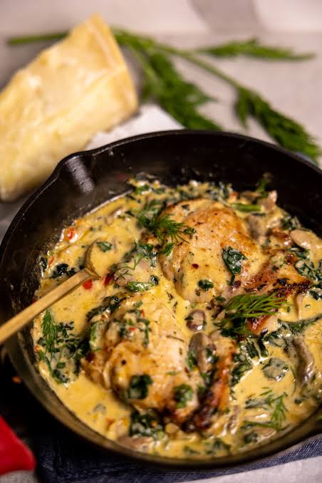 Blanquette van kip met aardappelpuree