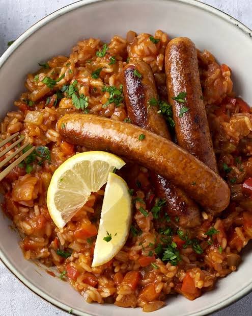 Jambalaya met merques worstjes
