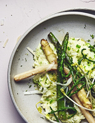 Di. 19 mei: Risotto met witte en groene asperges, venkel, geitenkaas en zeekraal