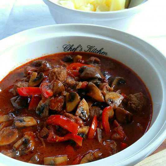 Dinsdag 22 september, spatzle met goulash van champignons